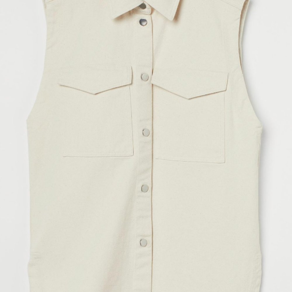 Cream Denim Vest (NEW)